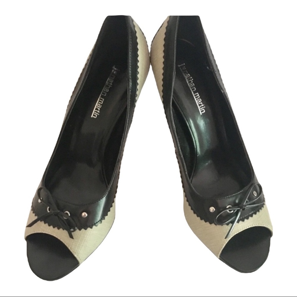 Jonathan Martin Brook Linen Heels Size 9 NWOB